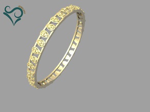 i bracciali d'oro in 3d il modello di stampa braceltet goldenbracelet womenbracelet stampabile 3ddesign 18k 3d print model - Mito3D