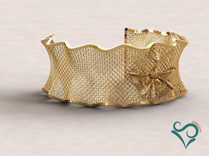 i bracciali d'oro in 3d il modello di stampa braccialetto goldenbracelet womanbracelet flowerbracelet 18k whitegold 3dprint stampabile stl 3dsmax gioielli fashionbracelet lightgold lightbracelet 3d print model - Mito3D