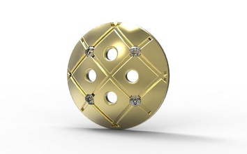 golden taste frei 3d drucken modell broschen 3dexport ohrringe ohr zucht gold schneeflocke saphir schmuck stein ring valentinstag juwel hochzeit wertvoll 3d print model - Mito3D