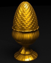 golden crown decoration household gold met metal 3d print model - Mito3D