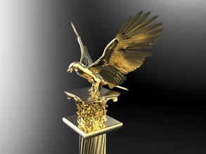 dourado águia 3d impressão modelo in 3dexport 3d print model - Mito3D