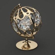 golden Globen frei Gold Schmuck Globus Dekor Möbel Sonstiges 3d print model - Mito3D
