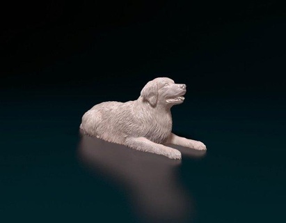 dorado perdiguero 06 figuritas perro animal Labrador stl obj figurilla 3d print model - Mito3D