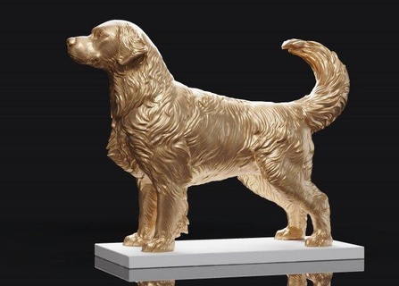 dorado perdiguero animales perro animal Labrador mascota perrito naturaleza mamífero caza perros gato interior estatuilla Arte esculturas boca lana 3d print model - Mito3D