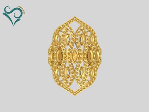golden ring 3d print model goldring woemenring stonering diamondring fashionring weddingring engagementring stl 3dprintmodel jewelry 3d print model - Mito3D