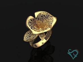 anel de ouro stl impressão 3d, 3d modelo goldenring fashionring 3dprint 3dprintmodel 18k engagementring weddingring womenring diamondring stonering 3d print model - Mito3D