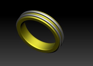 anello d'oro 3dprint 3dprinting di stampa la 3dsmax zbrush 3d print model - Mito3D