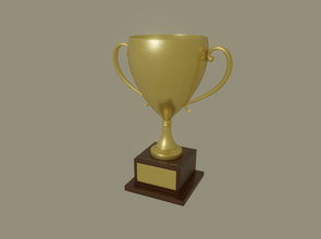 d'or trophée champion prix championnat ruban gagnant 1st reconnaissance rencontre sculpture ligue gagner tournoi stade cadeau boîte plaque médaille 3d print model - Mito3D