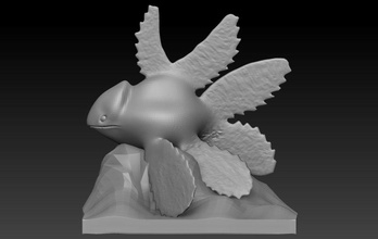 pesce rosso zoo marino animale 3dprinter 3dprint 3dprinting 3dprinted 3d print model - Mito3D