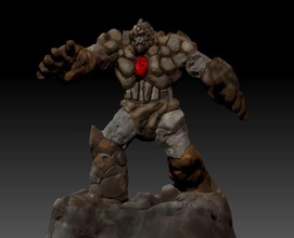 golem 3d impression modèle in monstres créatures 3dexport zbrush 3d print model - Mito3D