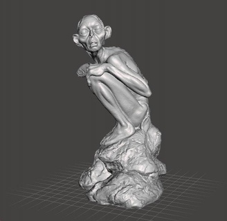gollum smeagol resin statue two towers 2002 inspired figure model sculpture lotr stone plastic monument fish figurine collector ring fantasy vintage monster creature evil villain trilogy 3dprinting fanart character 3d print model - Mito3D