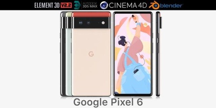 google pixel 6 colori 3d modello in telefono cellula 3dexport xl ii 3xl nexus mini bianca nero rosa cellulare smartphone mobile inteligente android 2021 3d print model - Mito3D