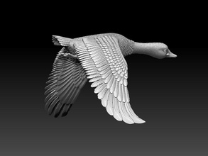 oie 3d impression modèle in animaux 3dexport canard dinde oiseau oiseaux imprimante ferme village plumes ailes sculpture 3d print model - Mito3D