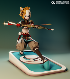 gorou genshin impact man genshinimpact figure game character 3dprint general 3d print model - Mito3D
