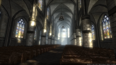 gotik kilise iç dış katedral bina oyun varlık poli düşük dokulu 3d print model - Mito3D