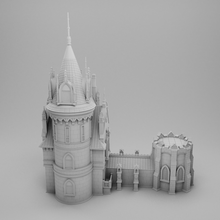 gothic house 3d print model blender 28mm architecture building exterior printable 3d print model - Mito3D