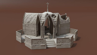 gothic ruin wargames warhammer40k warhammer-fantasy warhammerworld warhammer40000 ruine gotic 3d print model - Mito3D