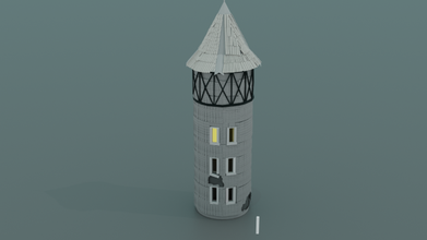 gothic tower doors hight poly 3d print model - Mito3D