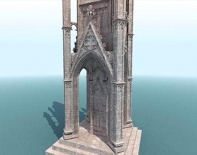 gótico 3d modelo in edificios 3dexport arquitectura monumento cruzar edificio 3d print model - Mito3D