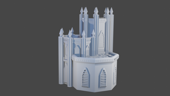 Gotica catedral Warhamer arquitetura 3d print model - Mito3D