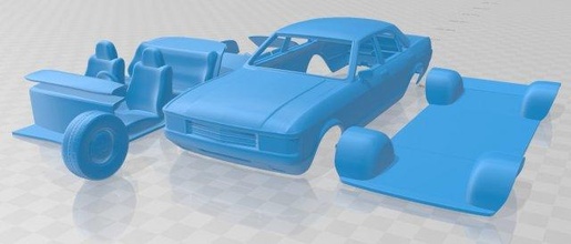 granada 1972 printable body car 3d print model in automotive 3dexport slot scalextric tamiya rc miniz hobby micro 3d print model - Mito3D