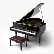 piano teclado música instrumento cauda jazz músico musical orquestra interior vivo living room 3d print model - Mito3D