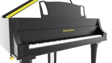grand piano 3d model in 3dexport music instrument strings pedal elegant black 3d print model - Mito3D