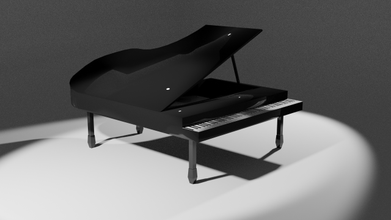 grandioso piano grandpiano instrumento musical 3d print model - Mito3D