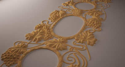 uvas decoração stl 3d interior lepnina 3d print model - Mito3D
