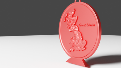 ótimo Grã Bretanha alívio mapa mapas Inglaterra Escócia Gales Europa Inglês parede tabela decoração 3d print model - Mito3D