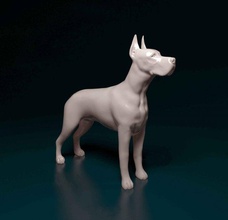 Excelente danés perro animal listo imprimir stl obj 3d print model - Mito3D