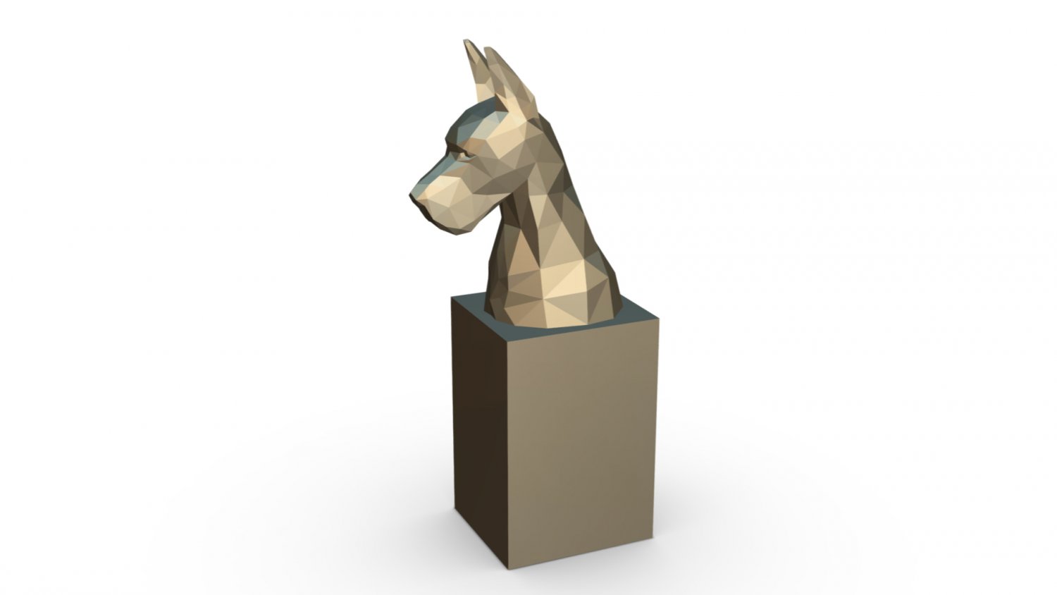 harika dane baş büst 3d yazdır model in hayvanlar 3dexport hediye düşük poli 3dprint hayvan dekor heykelcik iç tasarım minyatürler heykel oyuncak kağıt işi köpek 3D print model - Mito3D