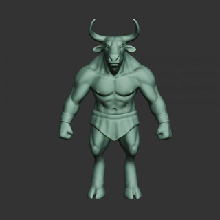 great minotaur 3d print monsters & creatures maze labyrinth creature monster demon hero greek greece minos cow bull dungeon 3d print model - Mito3D