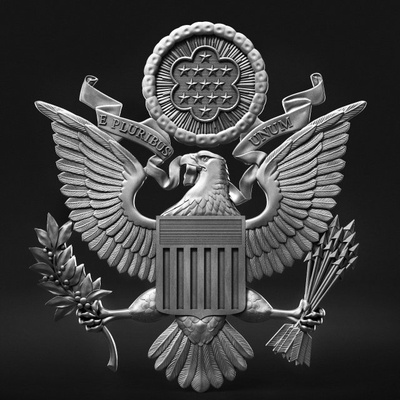great seal of united states 3d print model in 3dexport usaf usa military aircraft us wings pilot command senior officer jewerly pendant coin relief art miniatures medalion badges jewelry eagle 3d print model - Mito3D