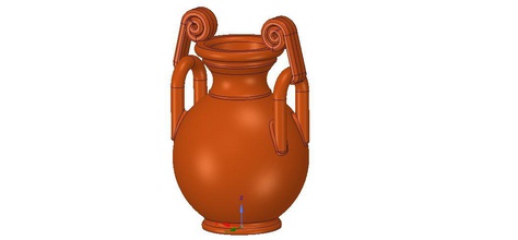 greek vase amphora cup vessel 3d-print cnc urn dust flower capacity wine jug gin decoration engraving milling carving woodcarving wood sculpture design garden decor decorative 3d print model - Mito3D