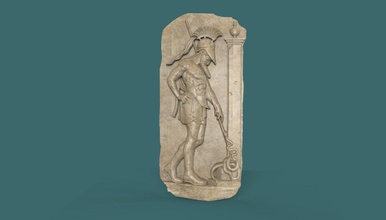 greek warrior stela 3d stl model cnc print in sculpture 3dexport relief ancientwarrior cncmodel cncrelief reliefmodel warriorrelief cncwarriormodel interrior wall decor interriorwalldecor ancient 3d print model - Mito3D