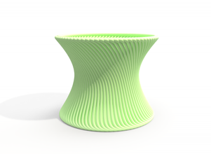green coloured wavy outer pot decor accessories exterior interior decorative planter antique ceramic bowl vases realistic ready 3d set collection porcelain 3d print model - Mito3D