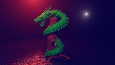 green dragon animal 3dprint 3d print model - Mito3D