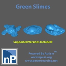 green slimes - oozes free 3d print model in game accessories 3dexport slime ooze creature monster dnd dungeons dragons 3d print model - Mito3D