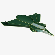 grün platz moskito 3d modell fantasie raumfahrzeug 3dexport jet kämpfer militär geschwindigkeit flugzeug fliegend rakete kampf raumschiff flug 3d print model - Mito3D