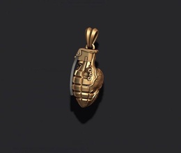 grenade heart pendant 3d print model in pendants 3dexport anatomy aorta organ blood karda jewelry human war military army bomb explosive explode combat dynamite rap gangsta 3d print model - Mito3D
