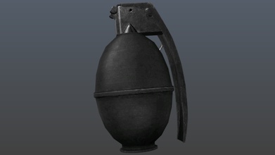 grenade poli 3d modelo in lançadores 3dexport game ready 3d print model - Mito3D