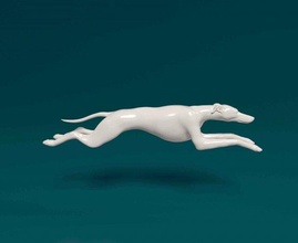 levriero 2 3d stampa modello in figurine 3dexport cane animale printready stl obj whippet 3d print model - Mito3D