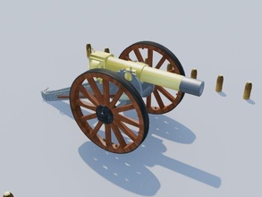 trauern Kanone 1880 Peru stl 3d print model - Mito3D