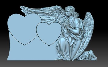 grieving angel monument memorial memory keeper figurines funeral angels archangel 3d print model - Mito3D