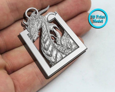 griffin dragon ancient necklaces pendant pendants jewelry printable gold silver wedding 3dsmax artist metal prototype adjustable stl necklace bird louts 3d print model - Mito3D