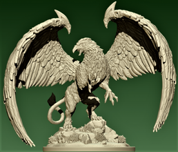 griffi 3d print model in monsters & creatures 3dexport character griffin wings feather anatomy body animal resin miniatures eagle lion base bone fantasy tabletop figurines anime fictional creature 3d print model - Mito3D