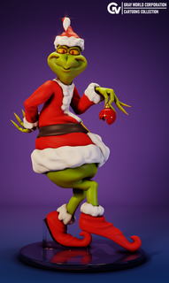 grinch grinch stole christmas  man grinch cartoon movie book character christmas  3d print model - Mito3D