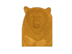 grizzly bear bas relief model free animal 3d print model - Mito3D