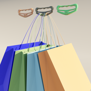 Bakkal sırt çantası Kulp destek üstesinden gelmek taşıyıcı çanta cüzdanlar mutfak Gıda ev halkı gereçler Dükkan alışveriş Market mağaza 3d print model - Mito3D